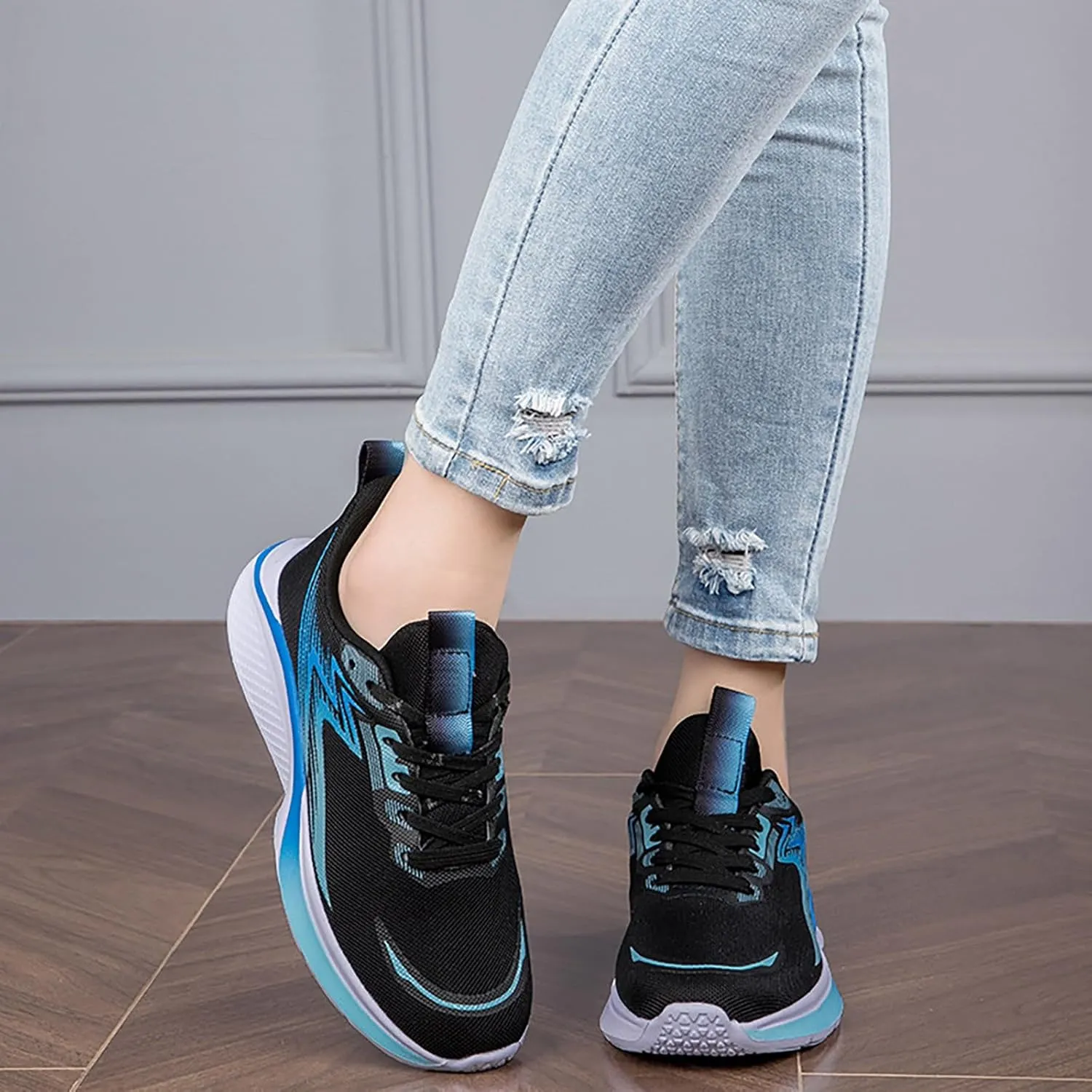Men's Walking Shoes Cushion Running Tennis Shoes Non-Slip Comfortable Breathable Workout Gym Sports Athletic Sneakers