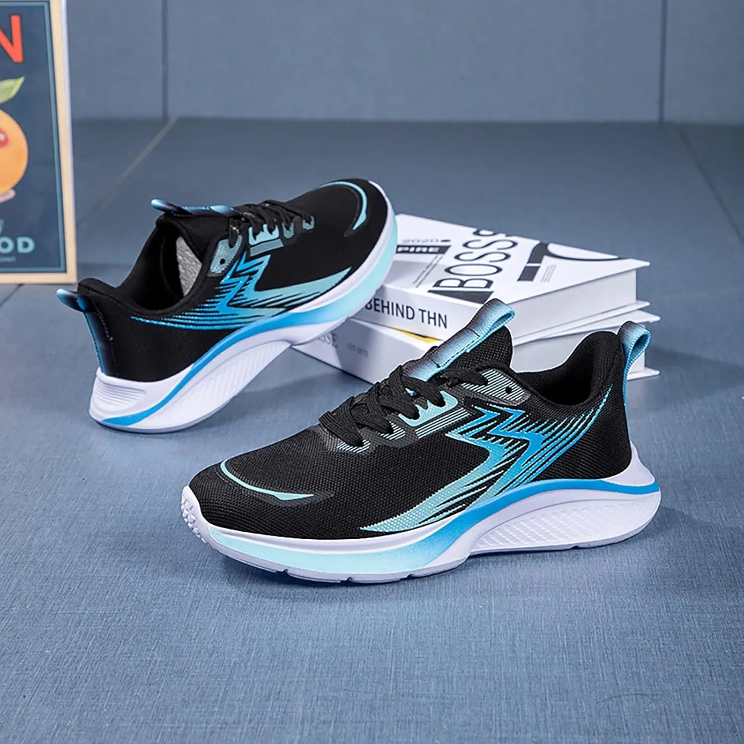 Men's Walking Shoes Cushion Running Tennis Shoes Non-Slip Comfortable Breathable Workout Gym Sports Athletic Sneakers