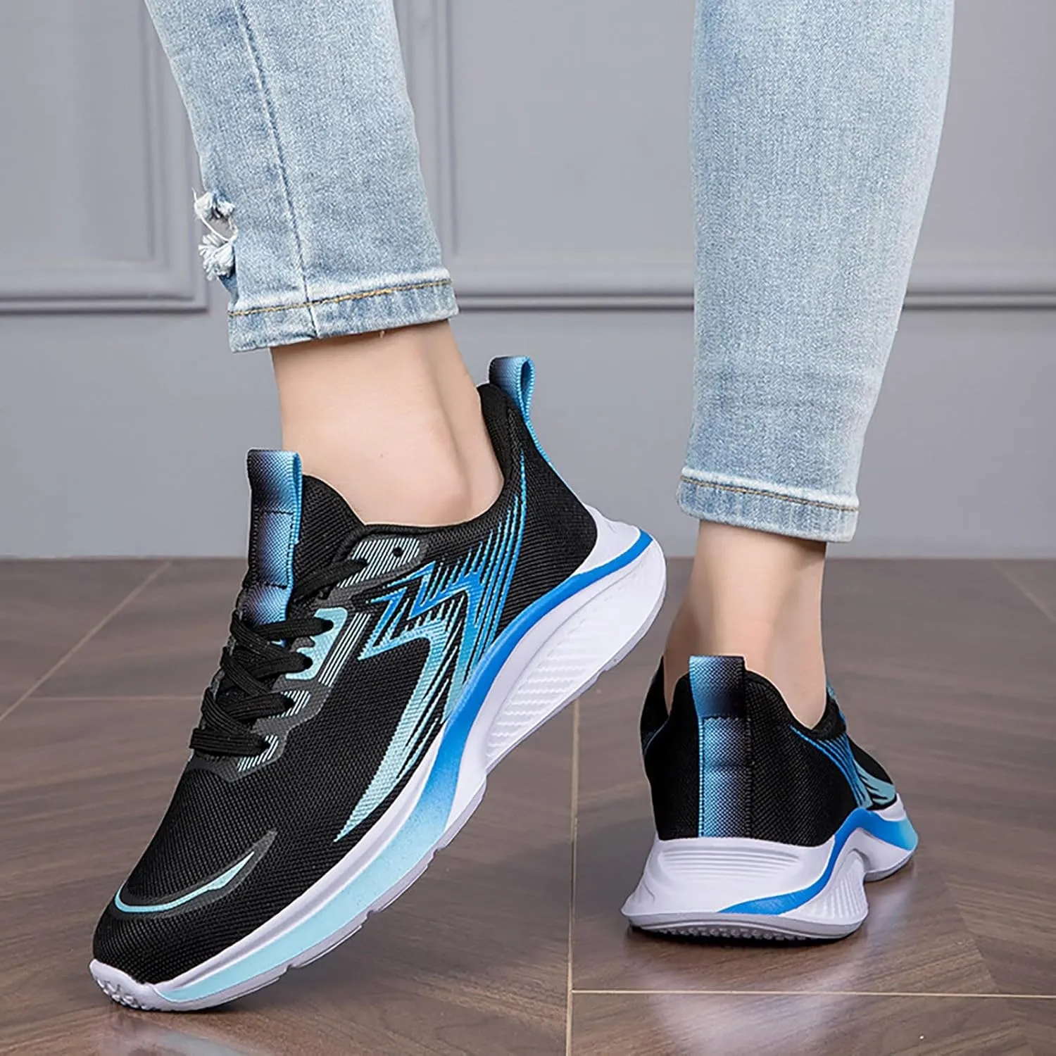 Men's Walking Shoes Cushion Running Tennis Shoes Non-Slip Comfortable Breathable Workout Gym Sports Athletic Sneakers