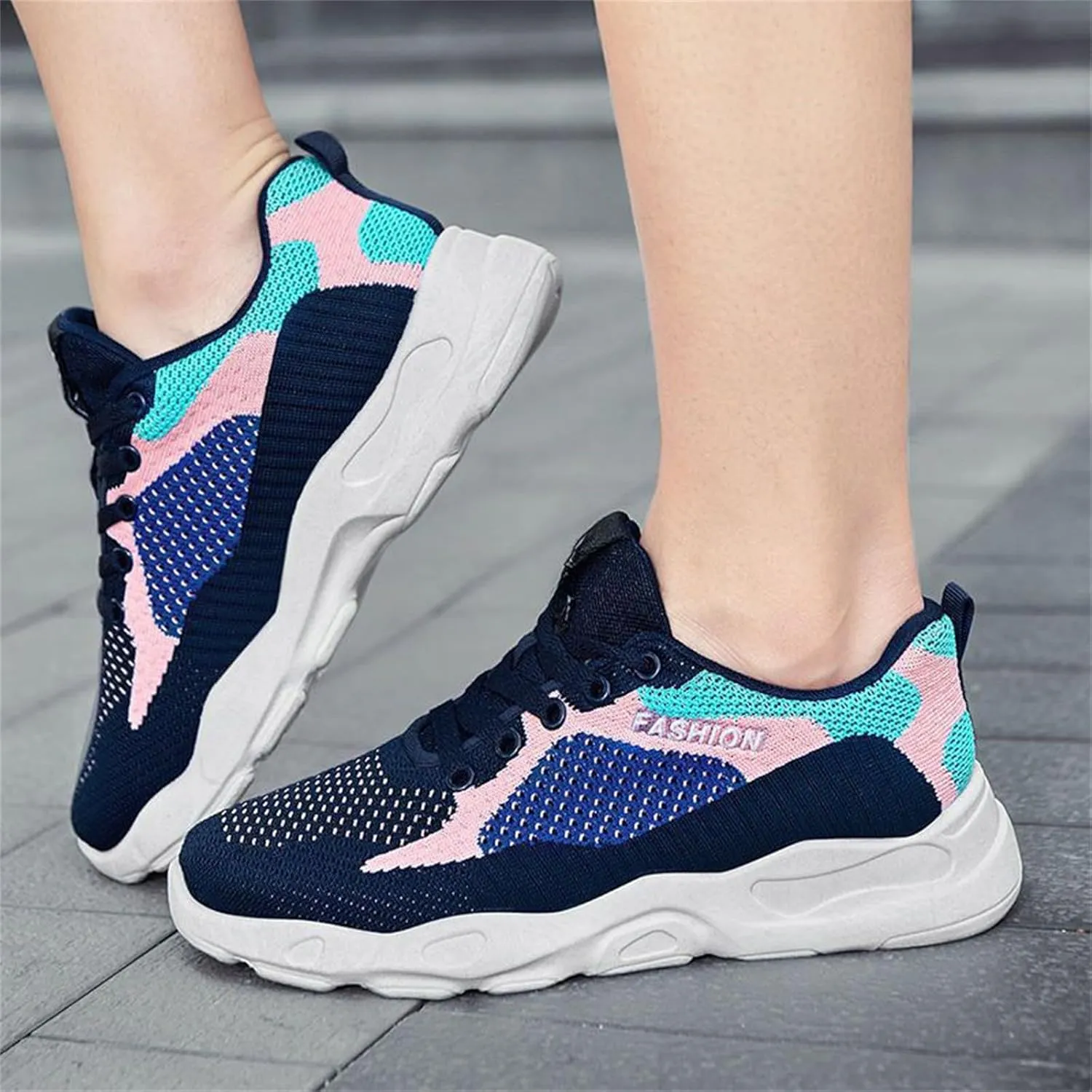 Mens Walking Shoes Lightweight Breathable Mesh Running Shoes Slip On Fashion Tennis Sneakers Comfort Gym Workout