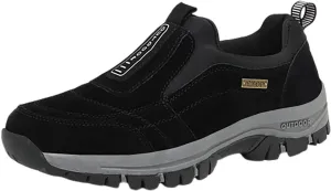 Men's Walking Shoes Waterproof Hiking Shoes Slip on Orthopedic Sneakers Outdoor Non Slip Shoes Casual Trail Shoes