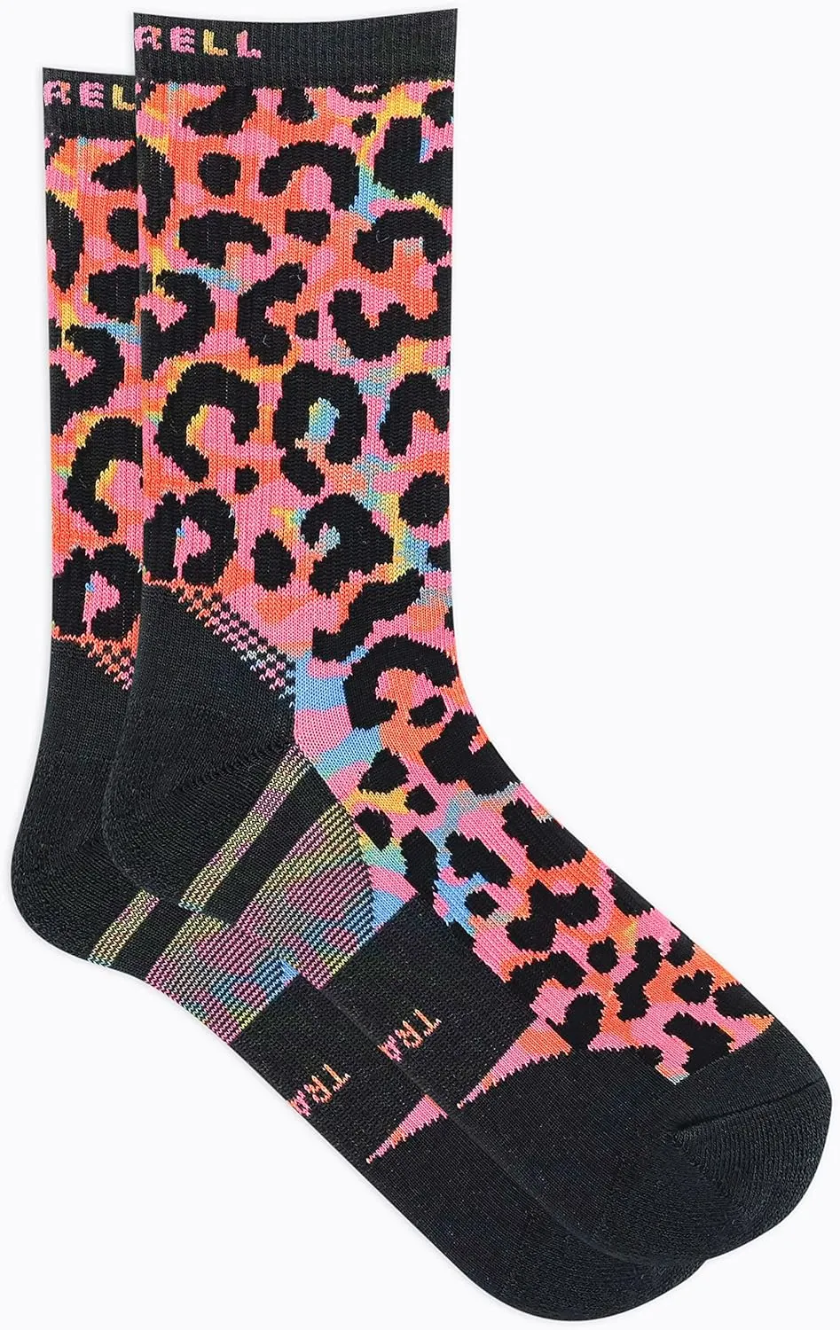 Merrell Men's and Women's Trail Running Cushioned Socks-1 Pair Pack-Unisex Anti-Slip Heel & Arch Compression