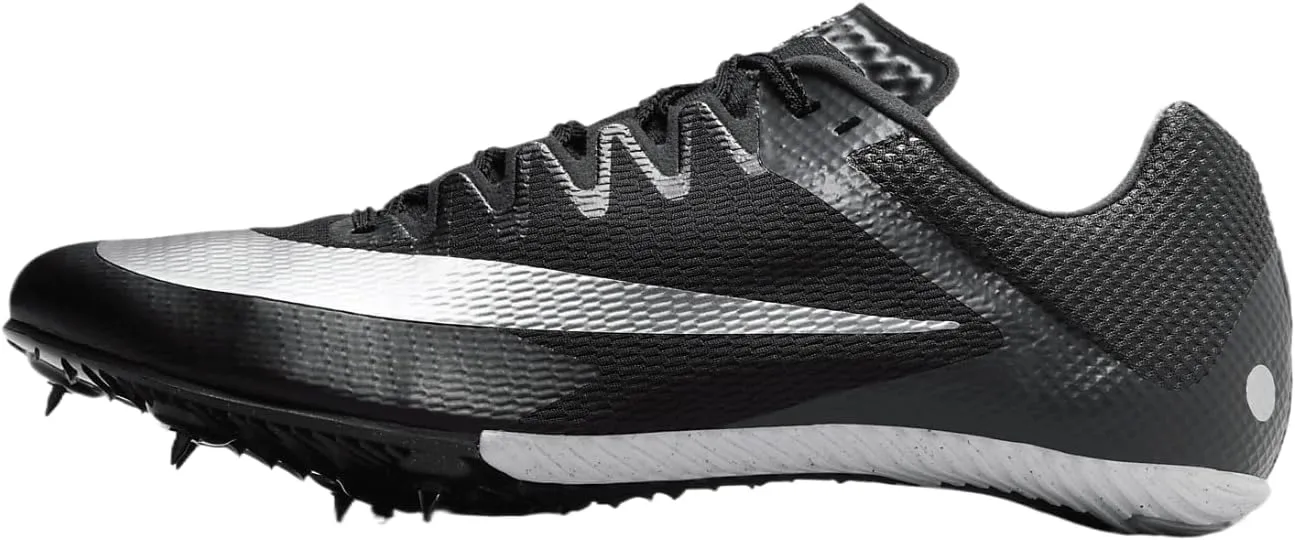 Nike Zoom Rival Track & Field Sprinting Spikes (FZ9663-001, Black/Black/Metallic Silver) Size 10.5
