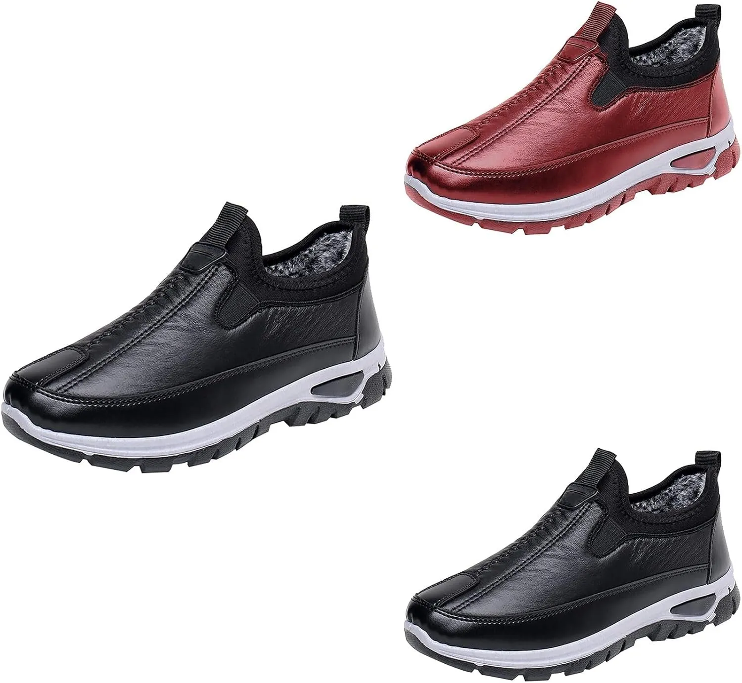 Non Slip Work Shoes Women Dress Sneakers Men Womens Loafers Comfortable Dressy Cute Cozy Non Slip Christmas Shoes for Women Wide Round Toe Slip On Casual