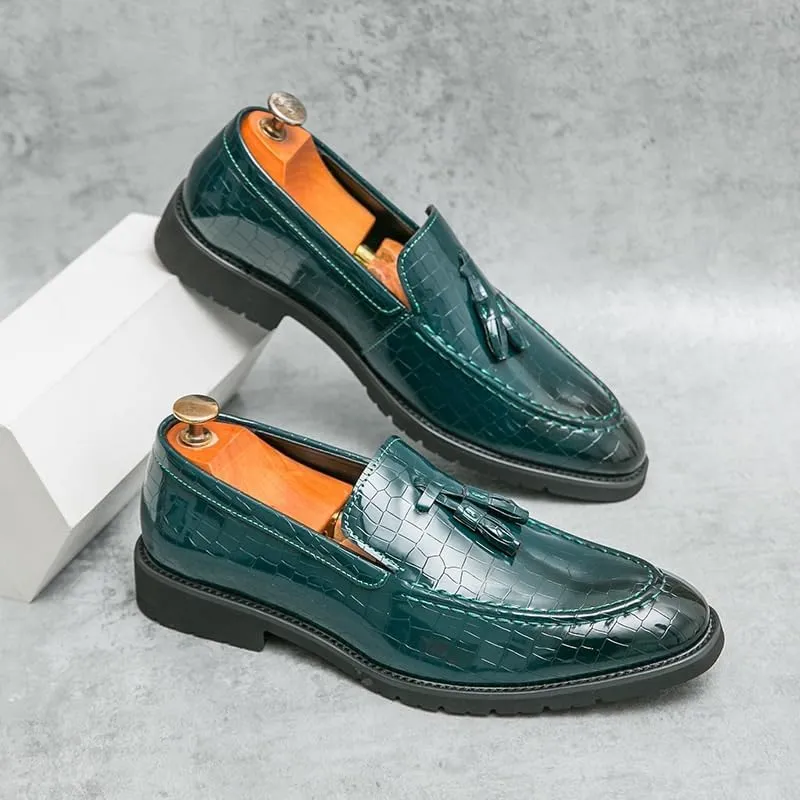Official Business Social Shoe for Men Office Formal Oxfords with Tassel Men's Slip on Dress Loafers Formal Shoes