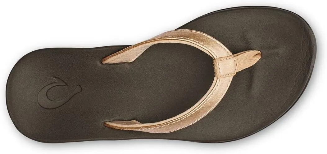 OLUKAI Ho'opio Girls' Beach Sandals, Quick-Dry Flip-Flop, Water Resistant & Cute Design, All-Day Comfort Fit