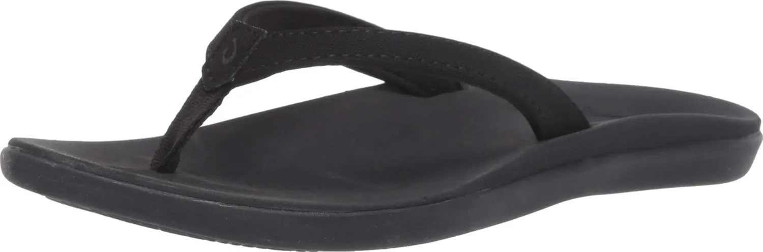 OLUKAI Ho'opio Girls' Beach Sandals, Quick-Dry Flip-Flop, Water Resistant & Cute Design, All-Day Comfort Fit