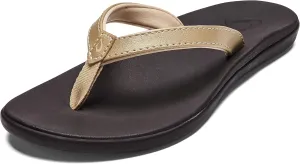 OLUKAI Ho'opio Girls' Beach Sandals, Quick-Dry Flip-Flop, Water Resistant & Cute Design, All-Day Comfort Fit