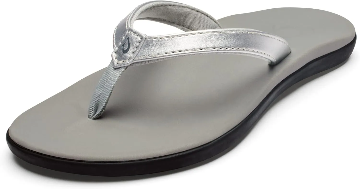 OLUKAI Ho'opio Girls' Beach Sandals, Quick-Dry Flip-Flop, Water Resistant & Cute Design, All-Day Comfort Fit