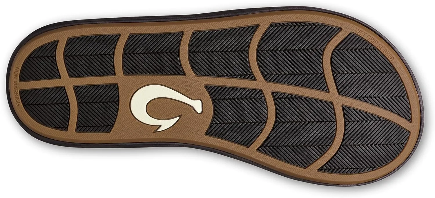 OLUKAI Ki'i Men's Beach Sandals, Quick-Dry Flip-Flop Slides, Water Resistant & Lightweight, Compression Molded Footbed & Ultra-Soft Comfort Fit