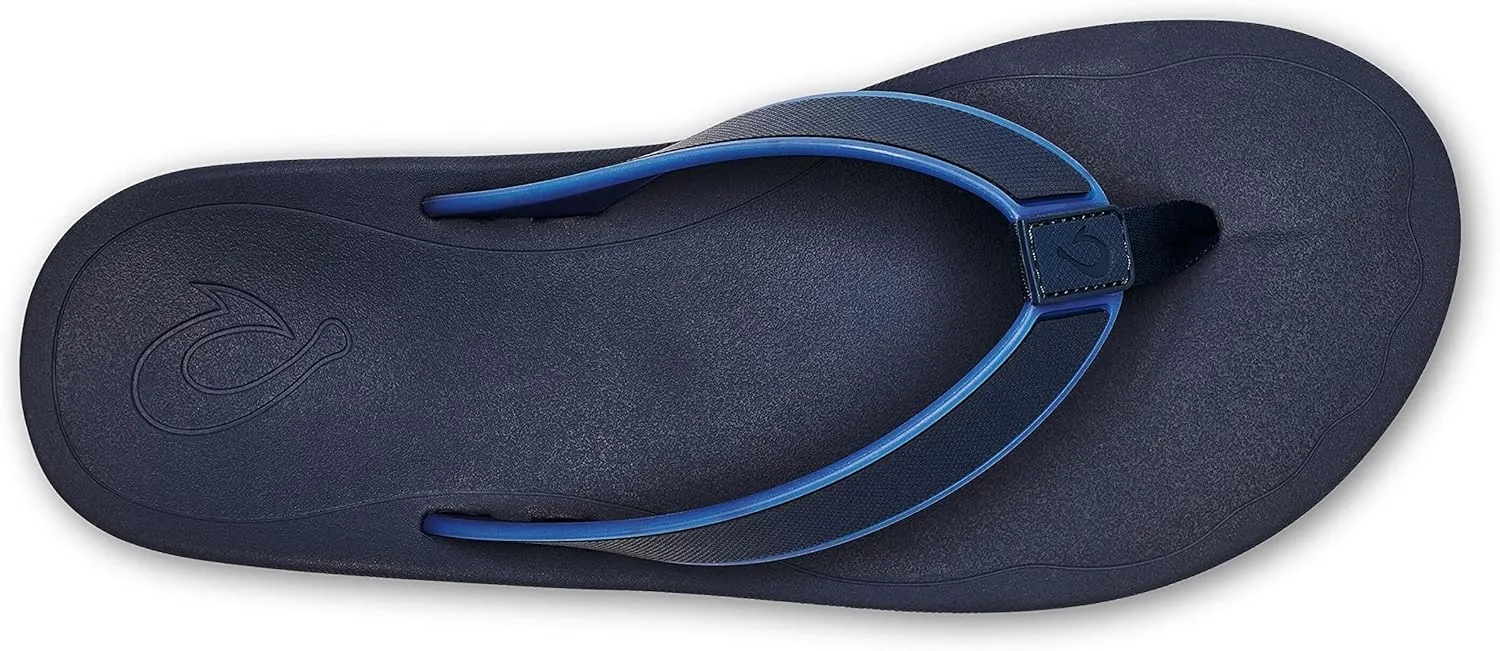OLUKAI Koko'o Men's Beach Sandals, Quick-Dry Flip-Flop Slides, Water Resistant & Lightweight, Compression Molded Footbed & Ultra-Soft Comfort Fit