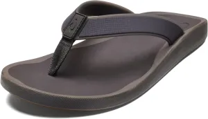 OLUKAI Koko'o Men's Beach Sandals, Quick-Dry Flip-Flop Slides, Water Resistant & Lightweight, Compression Molded Footbed & Ultra-Soft Comfort Fit
