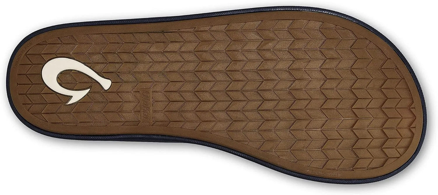 OLUKAI Koko'o Men's Beach Sandals, Quick-Dry Flip-Flop Slides, Water Resistant & Lightweight, Compression Molded Footbed & Ultra-Soft Comfort Fit