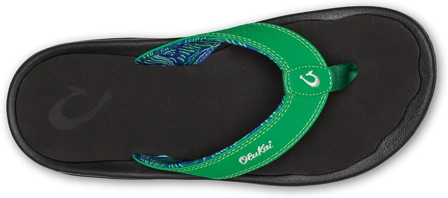 OLUKAI Ohana Men's Beach Sandals, Water Resistant Flip Flops, Arch Support & Comfort Fit, Lightweight & Durable, Enhanced Grip & Traction