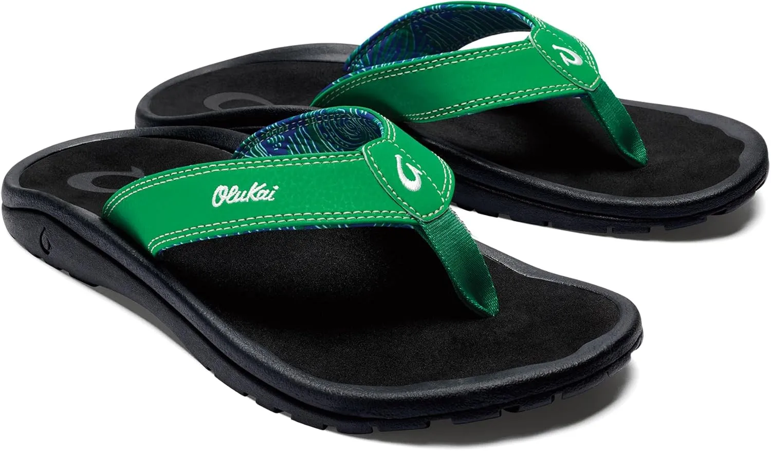 OLUKAI Ohana Men's Beach Sandals, Water Resistant Flip Flops, Arch Support & Comfort Fit, Lightweight & Durable, Enhanced Grip & Traction