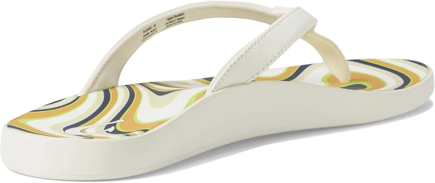 OLUKAI Puawe Women's Beach Sandal, Water-Friendly Flip-Flop Slides, All-Day Wear & Ultra-Soft Comfort Fit