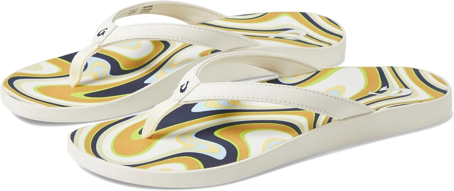OLUKAI Puawe Women's Beach Sandal, Water-Friendly Flip-Flop Slides, All-Day Wear & Ultra-Soft Comfort Fit