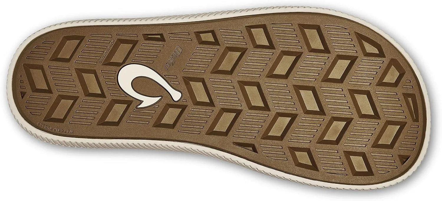 OLUKAI Ulele Olu Men's Slide Sandals, Water Resistant Beach Shoes, Fully Adjustable & Comfort Fit, Wet Grip Rubber Soles