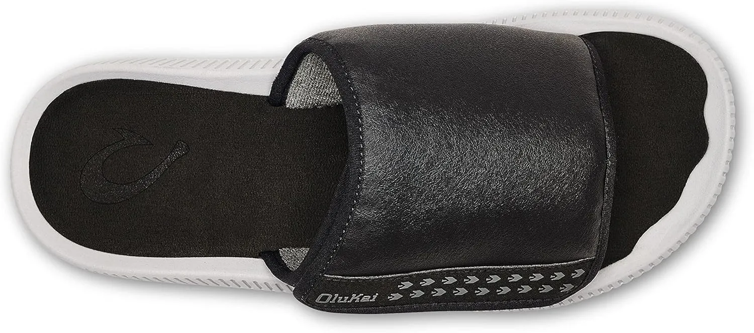 OLUKAI Ulele Olu Men's Slide Sandals, Water Resistant Beach Shoes, Fully Adjustable & Comfort Fit, Wet Grip Rubber Soles