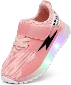 PATPAT Toddler Shoes with LED Light Up - Shiny Toddler Sneakers for Girls & Boys - Perfect for Christmas & Birthday