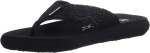 Rocket Dog Spotlight Lima Crochet Flip Flops - Black, Natural, Pink UK7 - EU40 - US9 - AU8 Black