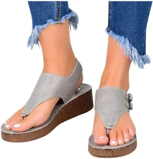 Sandals for Women Flat,Comfy Sandals Ladies Fashion Leopard/Zebra/Snake Pattern Flat Heel Slip On Sandals with Zipper