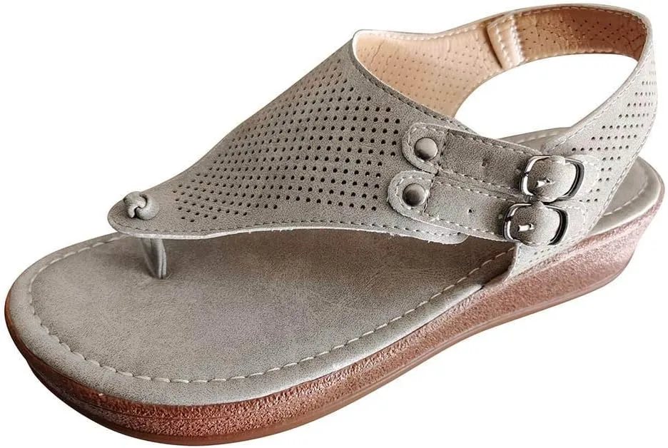 Sandals for Women Flat,Comfy Sandals Ladies Fashion Leopard/Zebra/Snake Pattern Flat Heel Slip On Sandals with Zipper