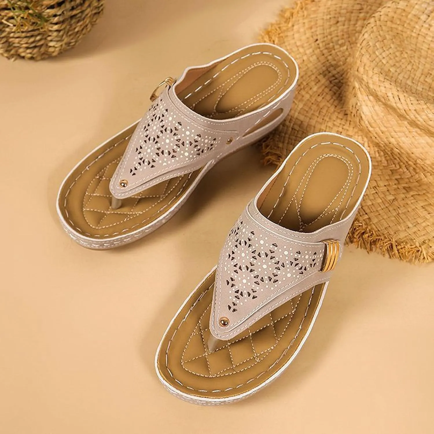 Sandals Women Dressy Summer Wedge Sandals for Womens Comfortable Platform Shoes Lightweight Womens Slippers