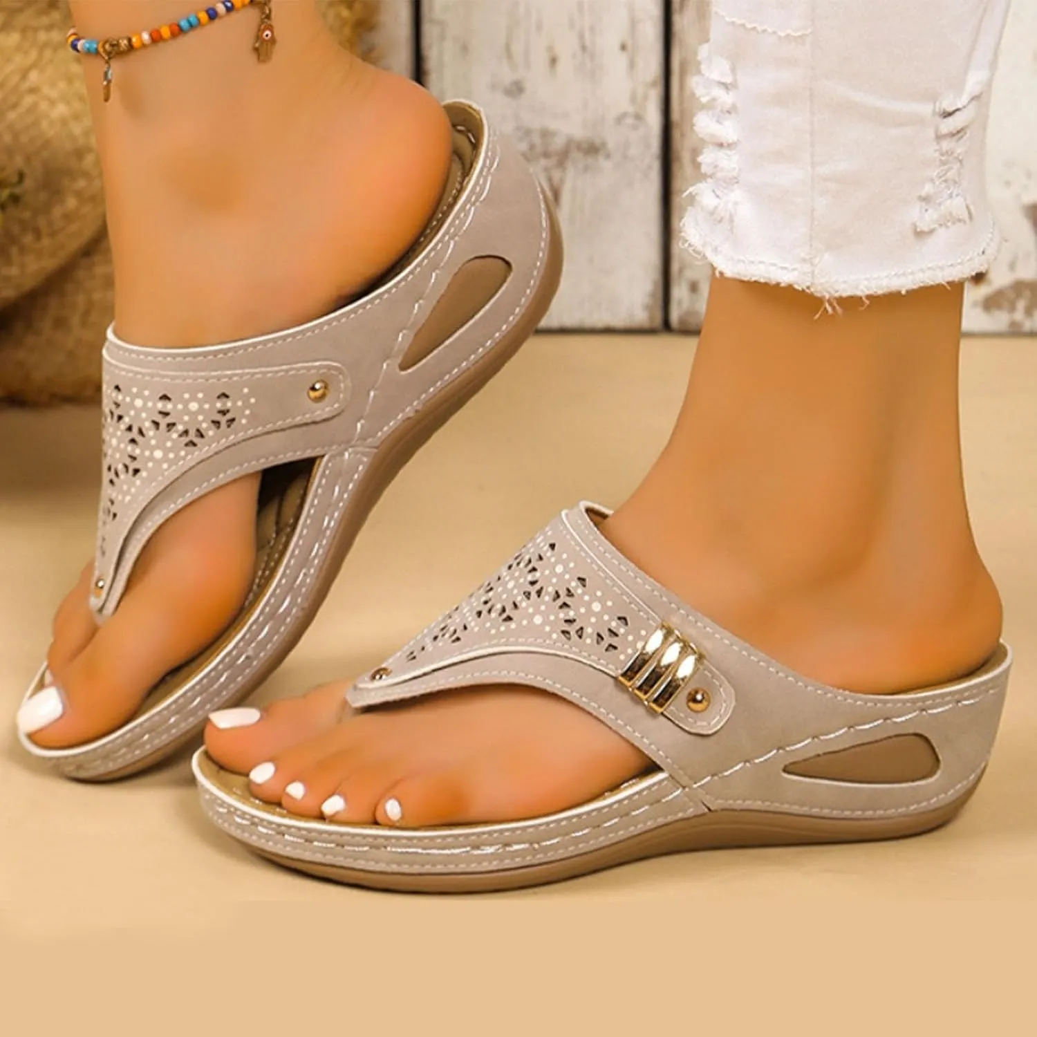 Sandals Women Dressy Summer Wedge Sandals for Womens Comfortable Platform Shoes Lightweight Womens Slippers