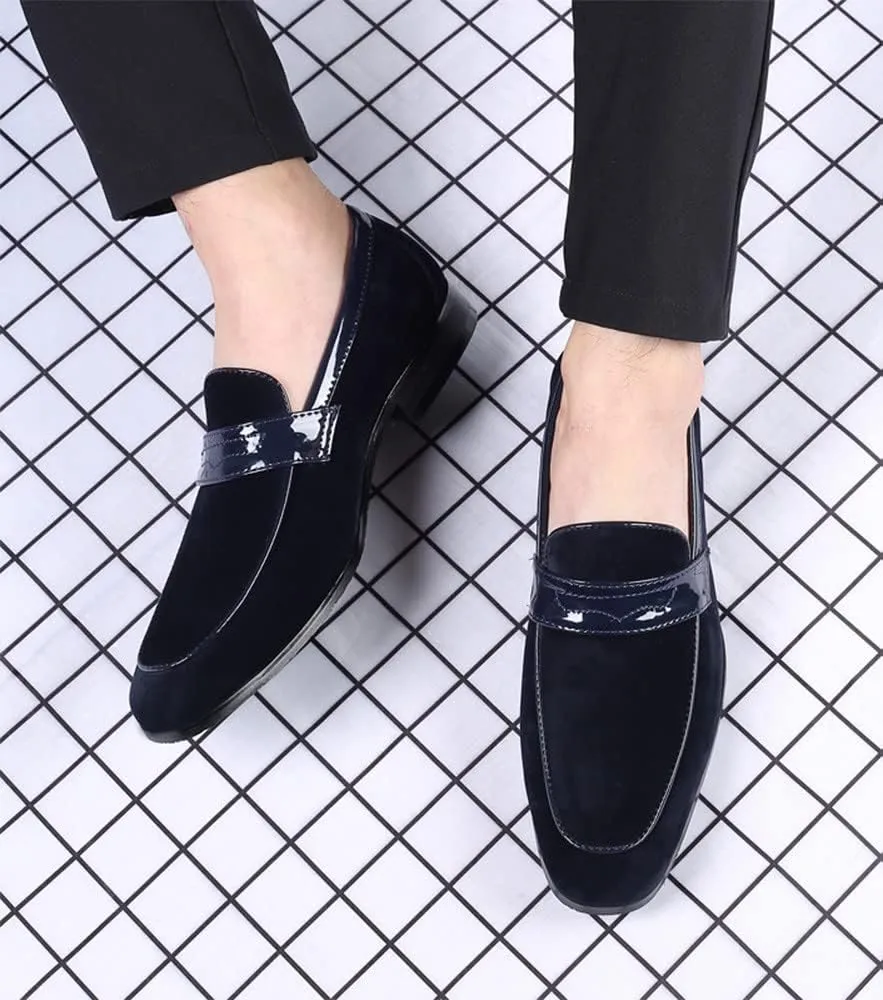 Santimon Men's Suede Penny Moccasins Loafers Comfort Leather Lightweight Classic Slip-On Casual Formal Boat Formal Dress Driving Shoes
