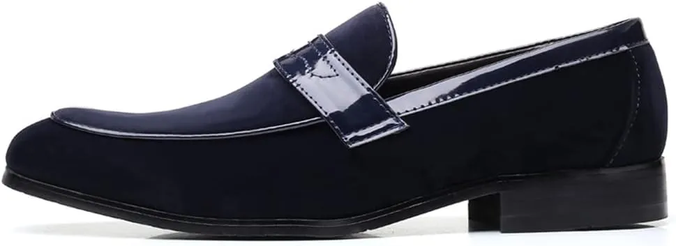 Santimon Men's Suede Penny Moccasins Loafers Comfort Leather Lightweight Classic Slip-On Casual Formal Boat Formal Dress Driving Shoes