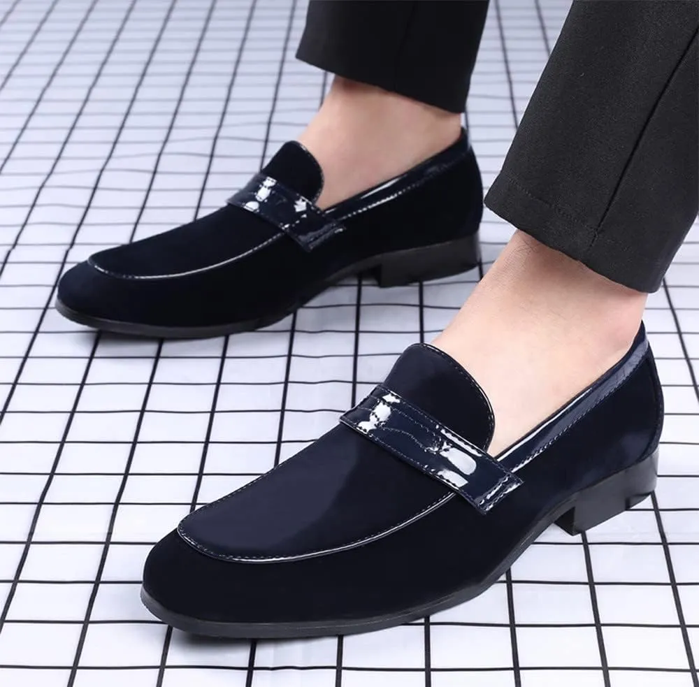 Santimon Men's Suede Penny Moccasins Loafers Comfort Leather Lightweight Classic Slip-On Casual Formal Boat Formal Dress Driving Shoes