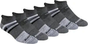 Saucony Men's RunDry Mesh Ventilating Comfort Fit Performance Tab Socks, Multipack