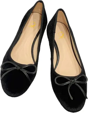 SHODENSE Women Velvet Flat Shoes Bow Round Toe Slip On Ballet Flats Comfortable 0.5 inch Flat Heels Dress Shoes Suede Office Ladies Work Wedding Party Vintage Casual Driver Flats 4-11 M US