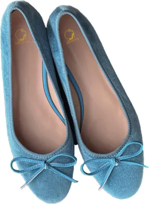 SHODENSE Women Velvet Flat Shoes Bow Round Toe Slip On Ballet Flats Comfortable 0.5 inch Flat Heels Dress Shoes Suede Office Ladies Work Wedding Party Vintage Casual Driver Flats 4-11 M US