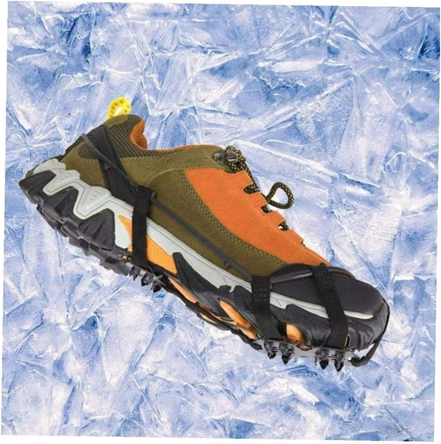Shoe Boot Cleats Snow Ice Traction Shoe 24Tooth Snow Antislip Crampons Black M Size Shoe Cover 1 Pair