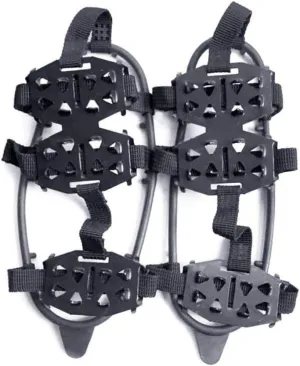 Shoe Boot Cleats Snow Ice Traction Shoe 24Tooth Snow Antislip Crampons Black M Size Shoe Cover 1 Pair