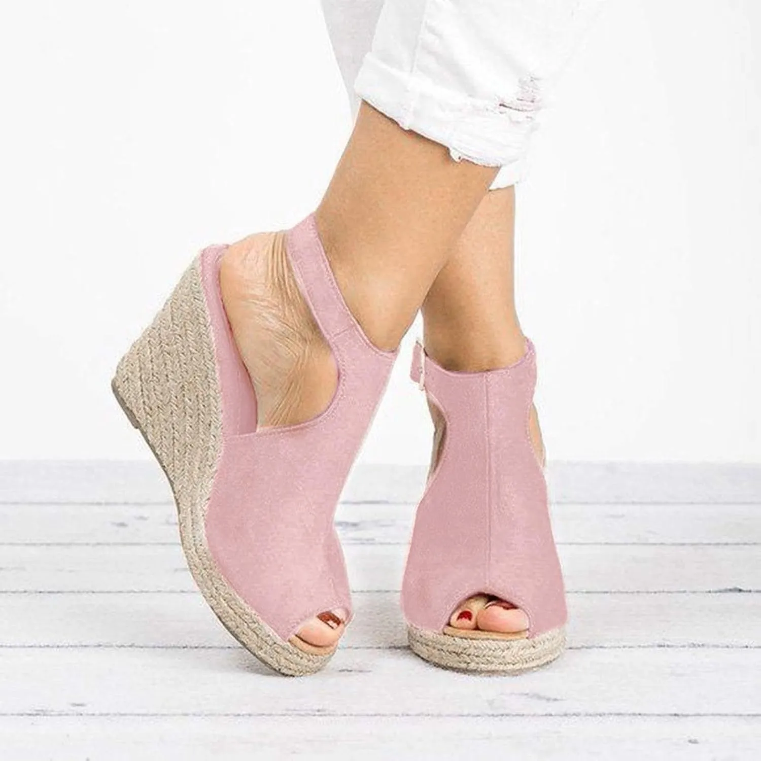 Shoes for Women Dressy, Women's Platform Sandals Wedge Ankle Strap Open Toe Sandals Casual Summer Shoes