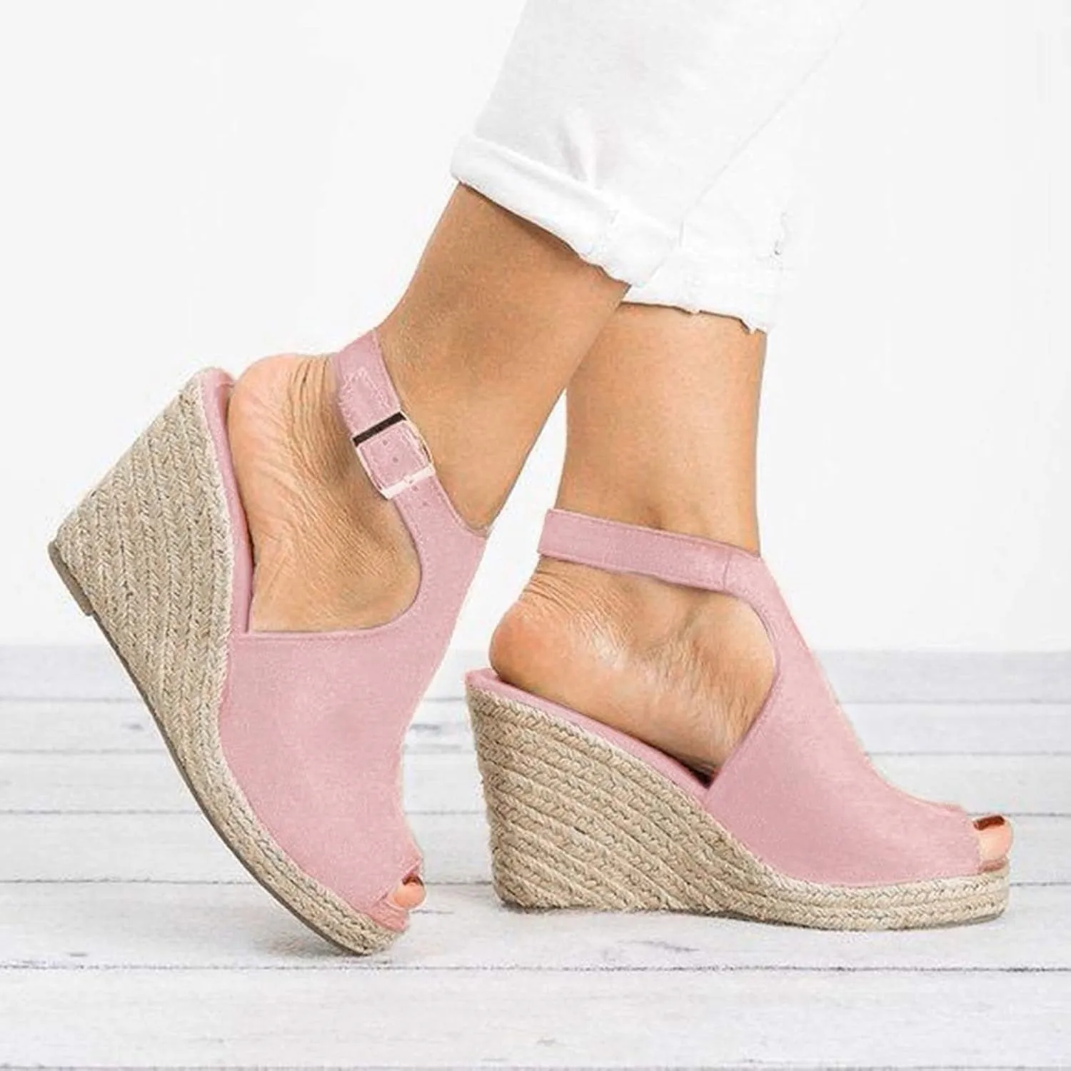 Shoes for Women Dressy, Women's Platform Sandals Wedge Ankle Strap Open Toe Sandals Casual Summer Shoes