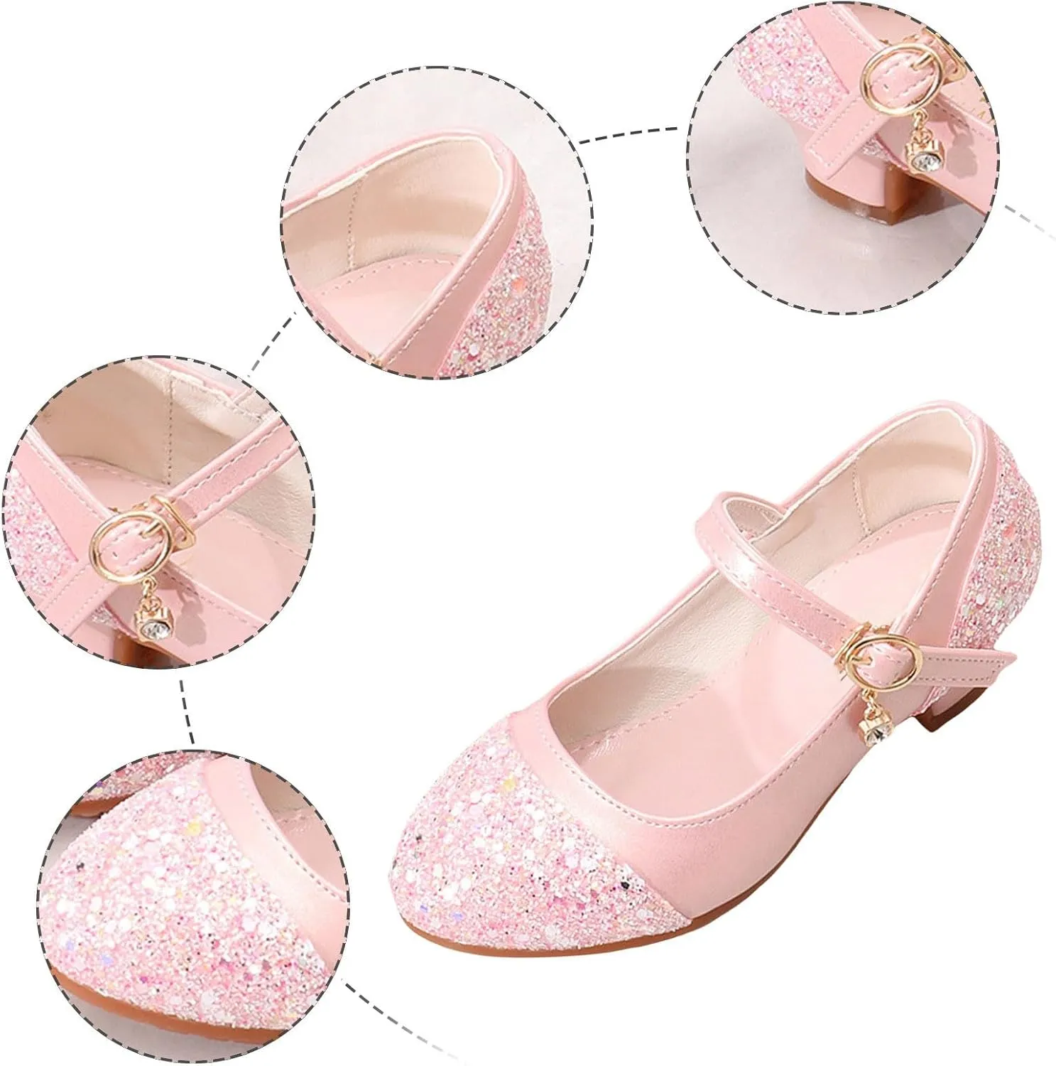 Shoes Leather Shoes and Crystal Little Girl Performance Single Girls Sandals White Girls Sandals Size 2