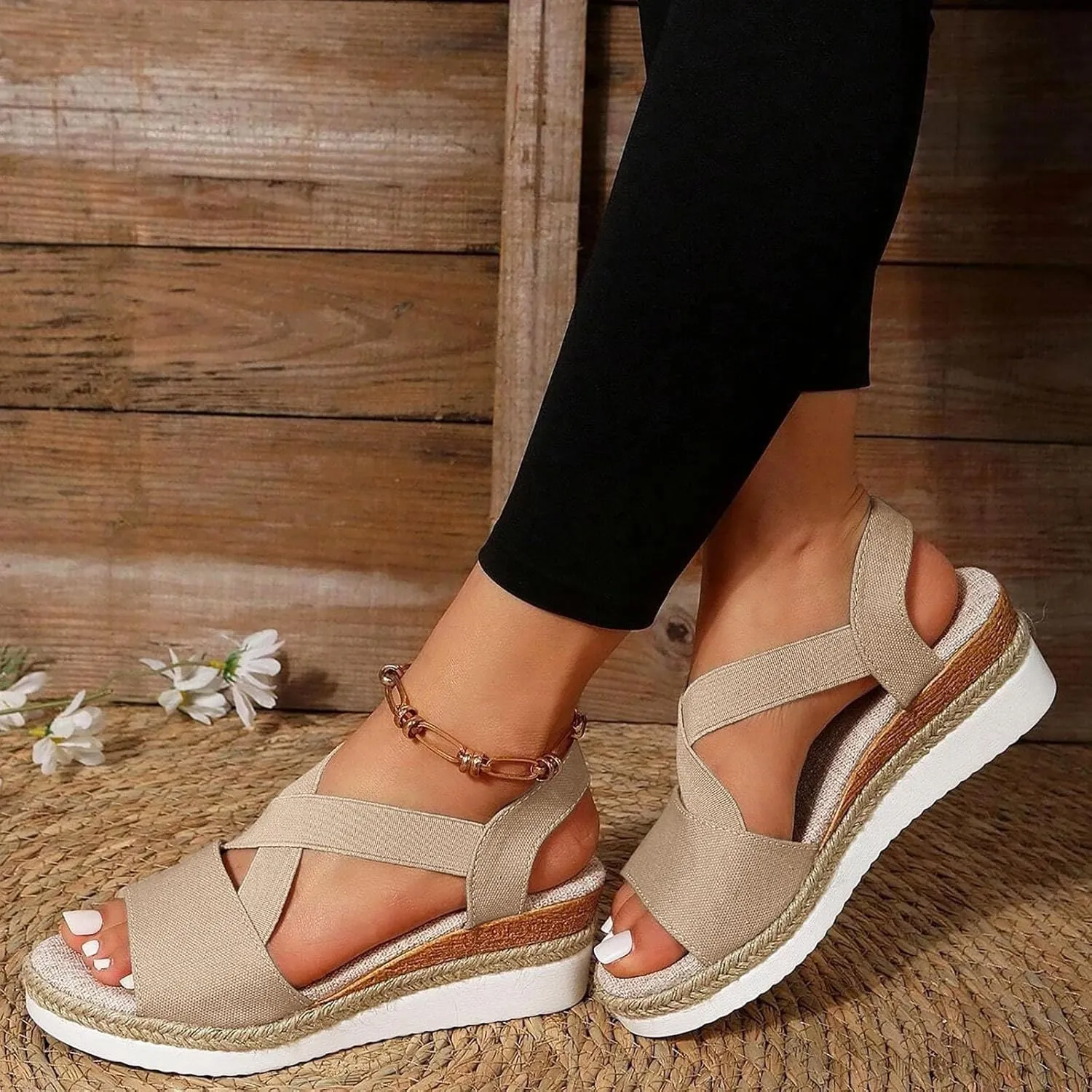 Slide Sandals for Women Women Footwear Comfortable Beach Walking Thong Cushion Sandals Slip on Indoor Outdoor
