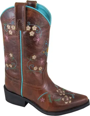 Smoky Children's Kid's Florence Brown Leather Western Cowboy Boot