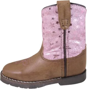 Smoky Mountain Women's Mesa Square Toe Pull On Brown Oil Distressed/Navy Crackle Boots