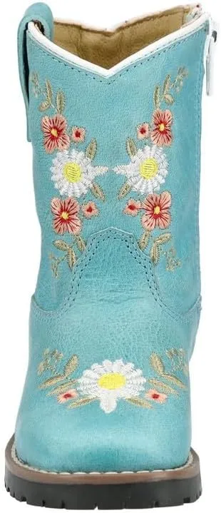 Smoky Mountain Women's Mesa Square Toe Pull On Brown Oil Distressed/Navy Crackle Boots