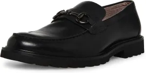 Steve Madden Men's Kyan Loafer, Black Leather/Black, 9.5