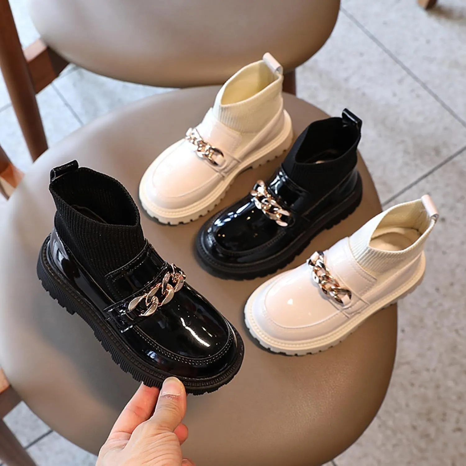 Toddler Boys Girls Boots Kids Soft Plush Lining Faux Fur Snow Bootie Cold Weather Outdoor Boots Short Fall Booties