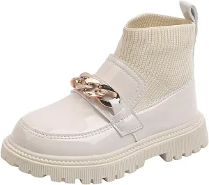 Toddler Boys Girls Boots Kids Soft Plush Lining Faux Fur Snow Bootie Cold Weather Outdoor Boots Short Fall Booties