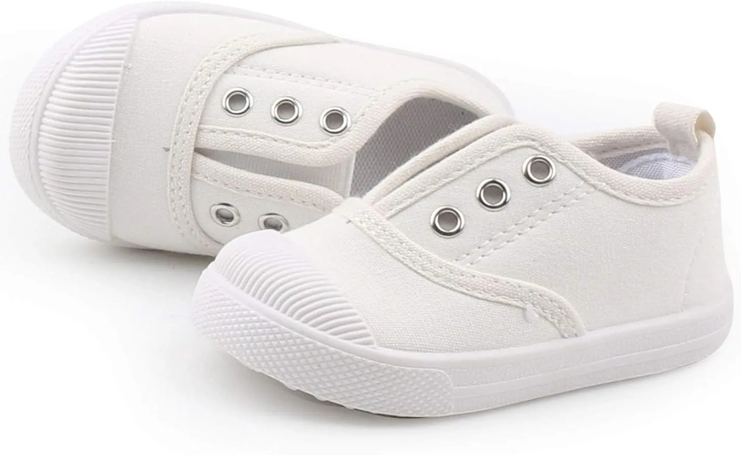 Toddler Girls Boys Canvas Shoes Lightweight Breathable Sneakers Washable Strap for Walking