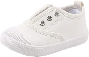 Toddler Girls Boys Canvas Shoes Lightweight Breathable Sneakers Washable Strap for Walking