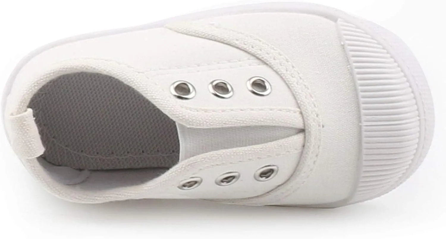 Toddler Girls Boys Canvas Shoes Lightweight Breathable Sneakers Washable Strap for Walking